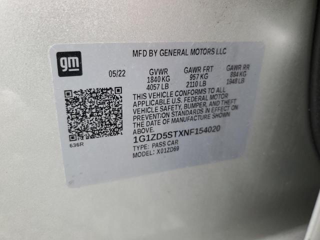 2022 CHEVROLET MALIBU LT - 1G1ZD5STXNF154020