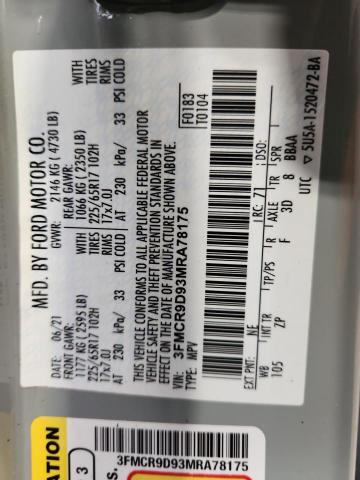 2021 FORD BRONCO SPO 3FMCR9D93MRA78175