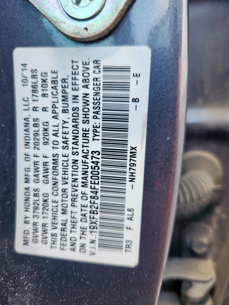 2015 HONDA CIVIC EX - 19XFB2F84FE005473