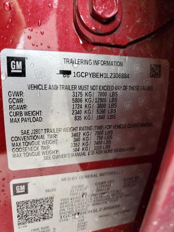 2020 CHEVROLET SILVERADO - 1GCPYBEH1LZ306884