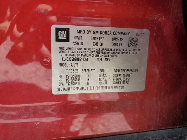 2017 BUICK ENCORE PRE KL4CJBSB9HB213561