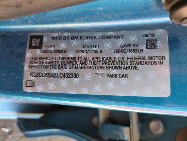2020 CHEVROLET SPARK 1LT KL8CD6SA5LC402330
