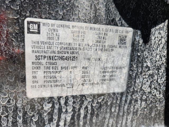 2017 GMC SIERRA C15 3GTP1NEC7HG491251
