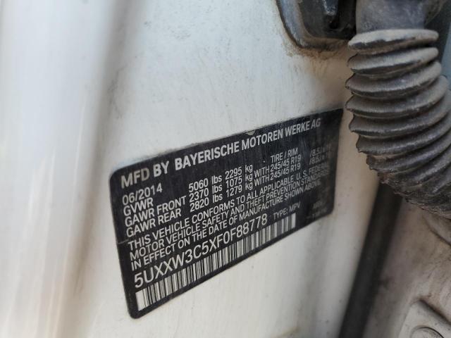 2015 BMW X4 XDRIVE2 - 5UXXW3C5XF0F88778