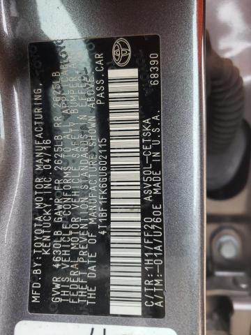 2016 TOYOTA CAMRY LE - 4T1BF1FK6GU602115