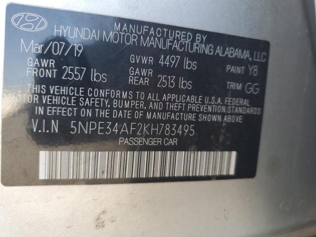 2019 HYUNDAI SONATA LIM - 5NPE34AF2KH783495