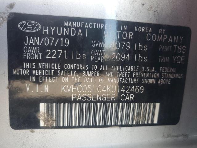 2019 HYUNDAI IONIQ LIMI KMHC05LC4KU142469