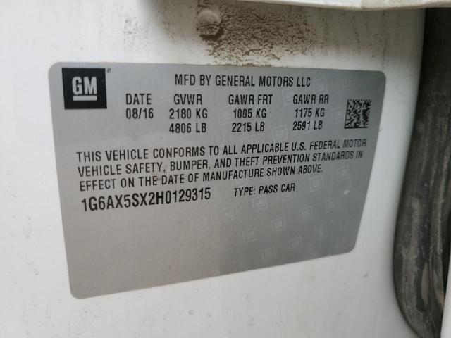 2017 CADILLAC CTS LUXURY - 1G6AX5SX2H0129315