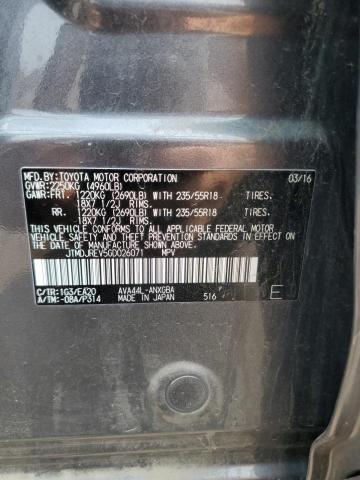2016 TOYOTA RAV4 HV LI JTMDJREV5GD026071