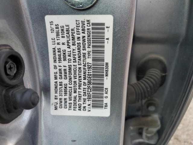 2016 HONDA CIVIC LX 19XFC2F58GE011927