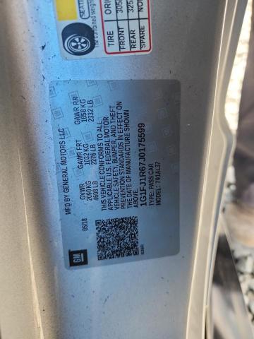 2018 CHEVROLET CAMARO ZL1 1G1FJ1R67J0175599