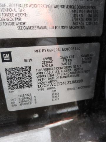 2020 CHEVROLET SILVERADO #3285743647