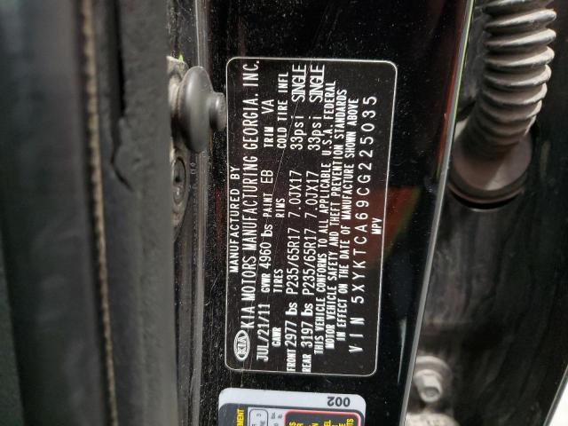 2012 KIA SORENTO BA - 5XYKTCA69CG225035