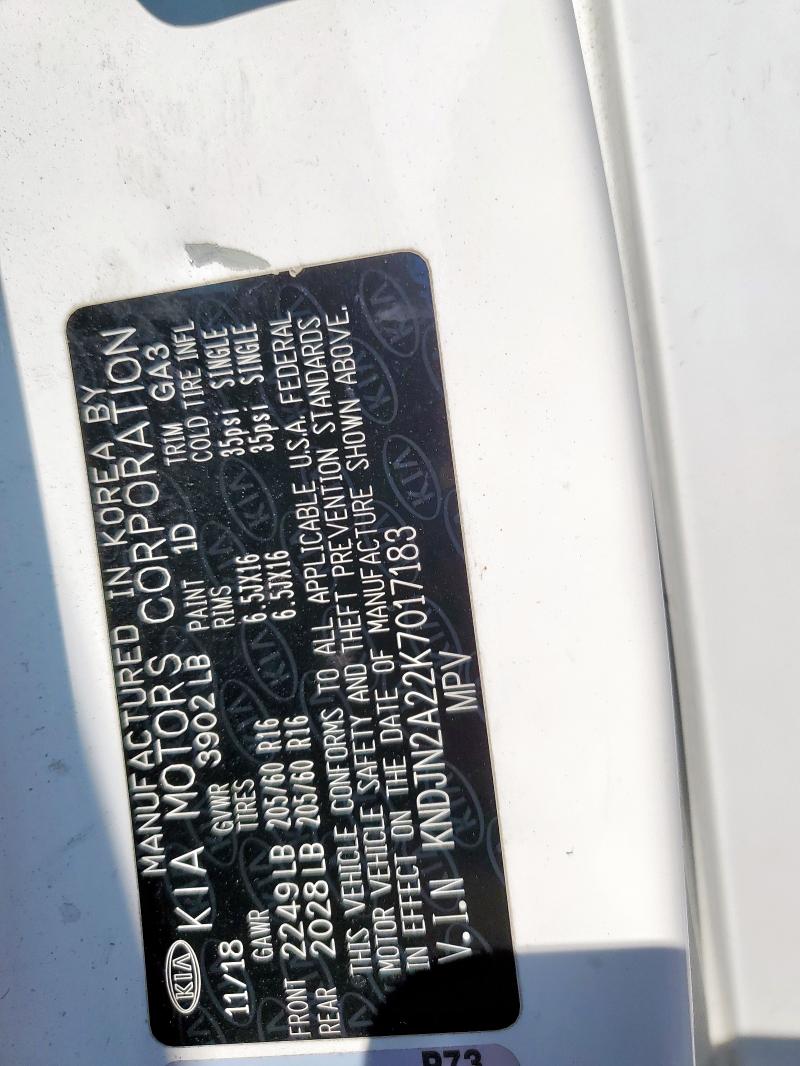 2019 KIA SOUL - KNDJN2A22K7017183