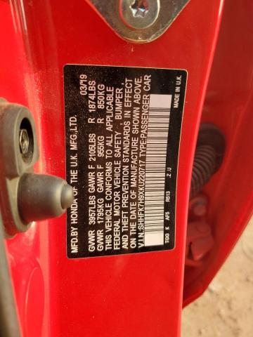 2019 HONDA CIVIC SPOR SHHFK7H9XKU220717