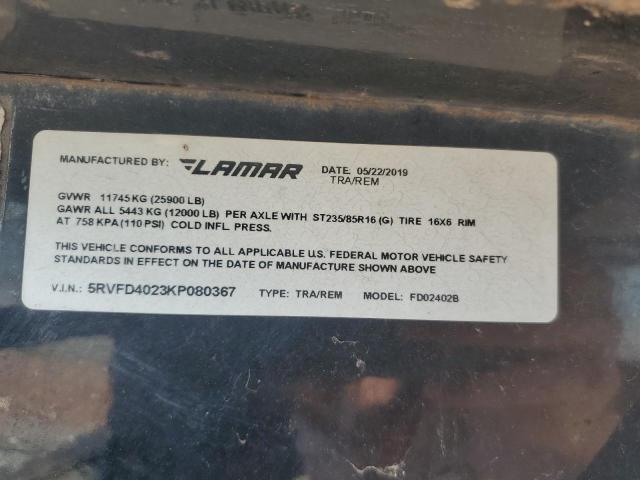 2019 LAMAR UNKNOWN #3264549917