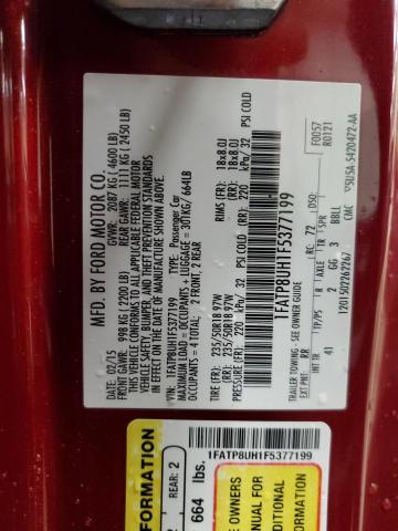 2015 FORD MUSTANG 1FATP8UH1F5377199