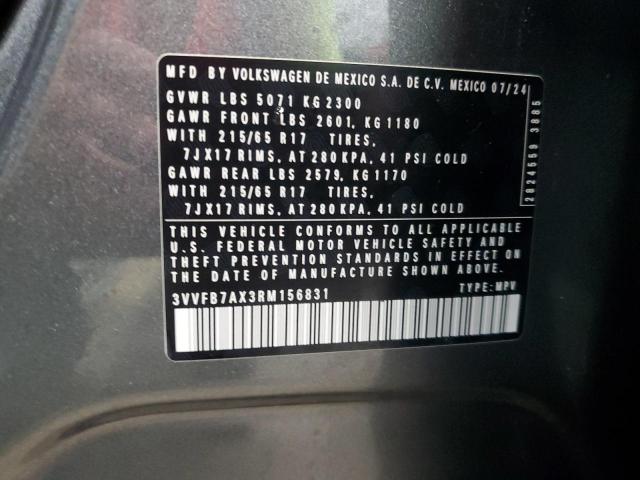 2024 VOLKSWAGEN TIGUAN S 3VVFB7AX3RM156831