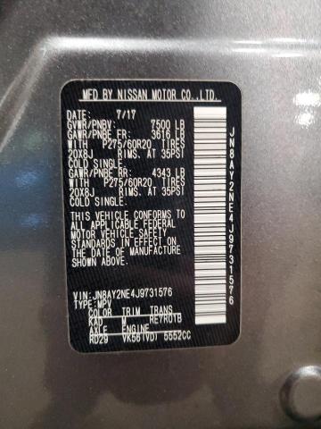 2018 NISSAN ARMADA PLATINUM JN8AY2NE4J9731576