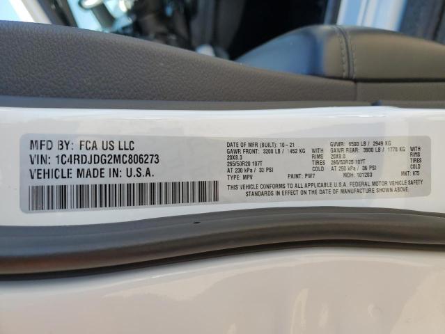 2021 DODGE DURANGO GT 1C4RDJDG2MC806273