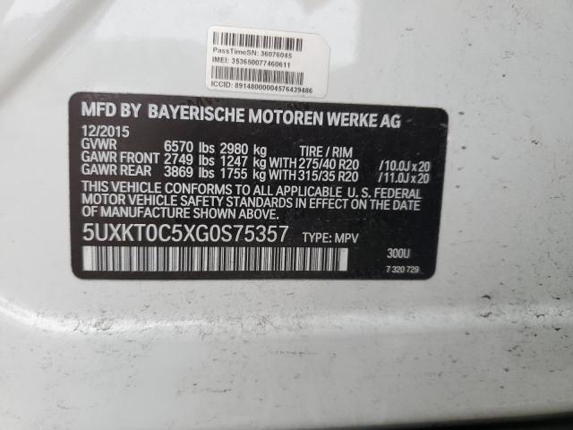 2016 BMW X5 XDR40E 5UXKT0C5XG0S75357
