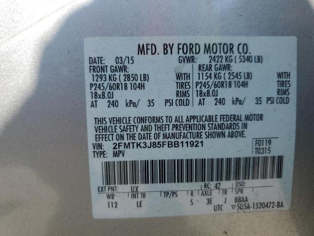 2015 FORD EDGE SEL - 2FMTK3J85FBB11921