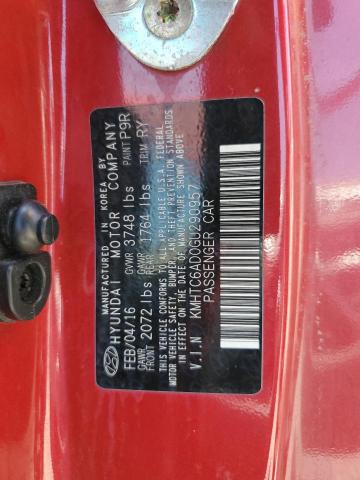 2016 HYUNDAI VELOSTER KMHTC6AD0GU290957