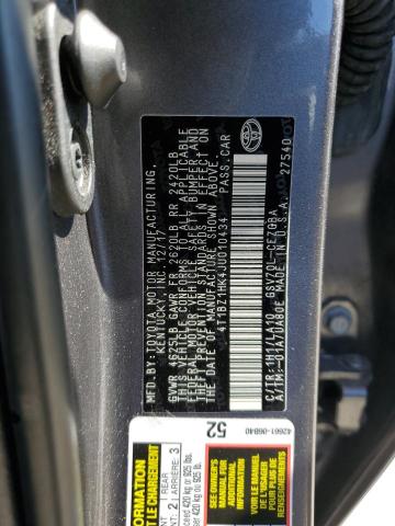 2018 TOYOTA CAMRY XSE 4T1BZ1HK4JU010434