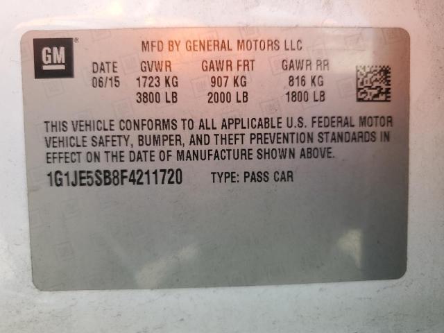 2015 CHEVROLET SONIC LTZ - 1G1JE5SB8F4211720