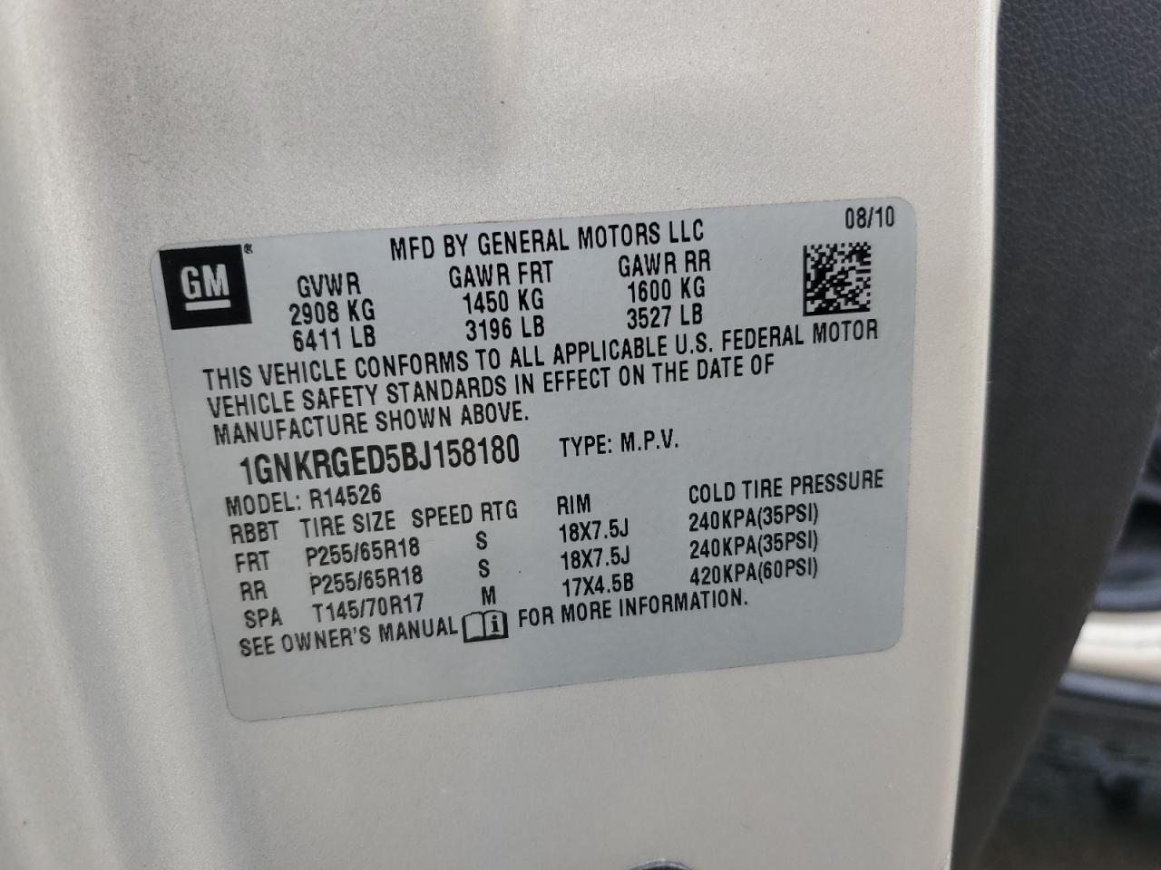 CHEVROLET TRAVERSE LT