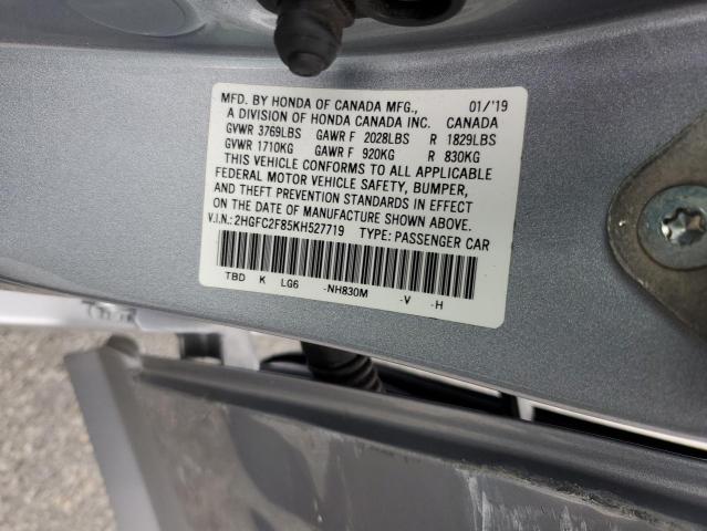 2019 HONDA CIVIC SPORT 2HGFC2F85KH527719