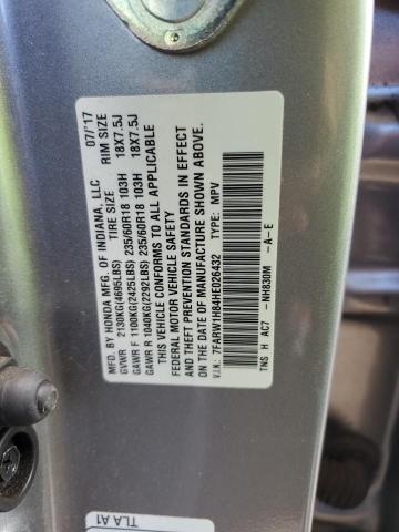2017 HONDA CR-V EXL 7FARW1H84HE026432