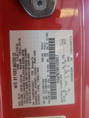 2024 FORD MUSTANG GT 1FA6P8CF8R5420017