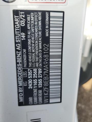 2021 MERCEDES-BENZ E 350 4MAT W1KZF8EB7MA968102
