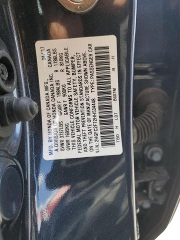 2017 HONDA CIVIC EX 2HGFC2F72HH534448