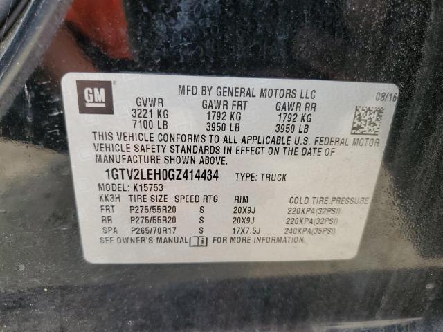 2016 GMC SIERRA K15 1GTV2LEH0GZ414434