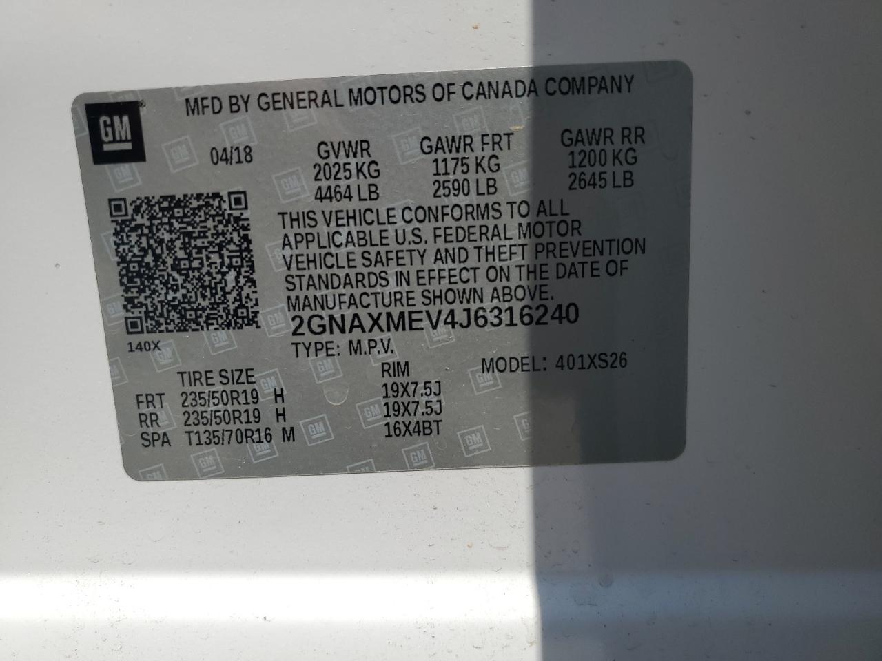 CHEVROLET EQUINOX PREMIER