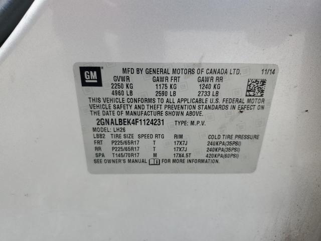 2015 CHEVROLET EQUINOX LT - 2GNALBEK4F1124231