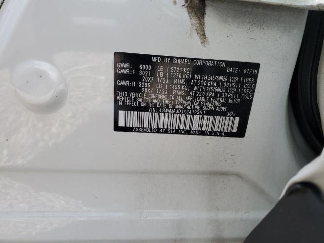 2019 SUBARU ASCENT LIM 4S4WMAJD1K3412351