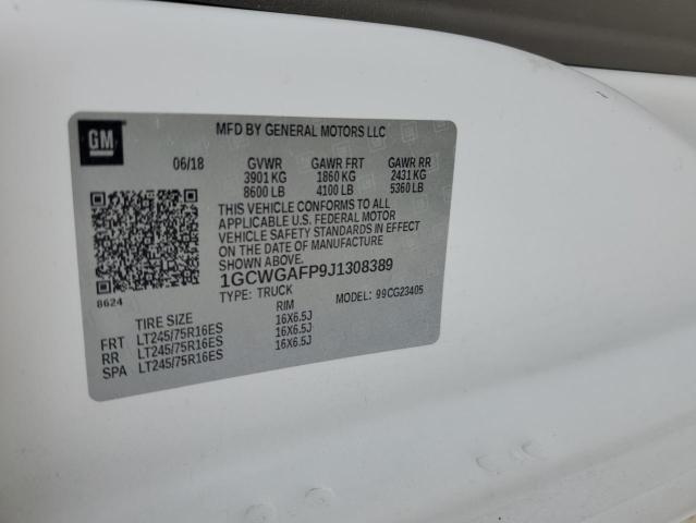 2018 CHEVROLET EXPRESS G2500 1GCWGAFP9J1308389