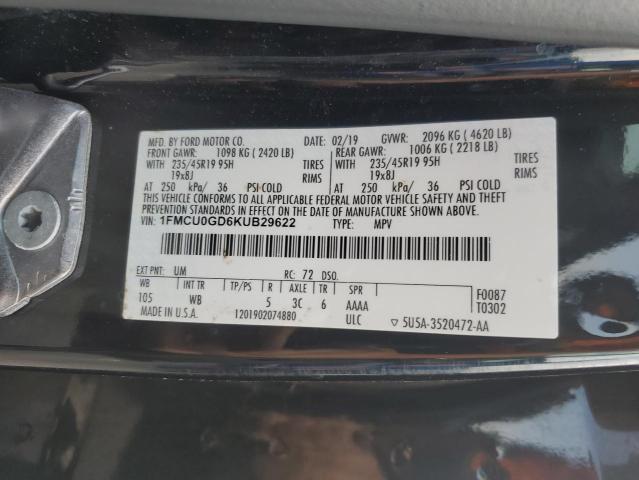 2019 FORD ESCAPE SE - 1FMCU0GD6KUB29622