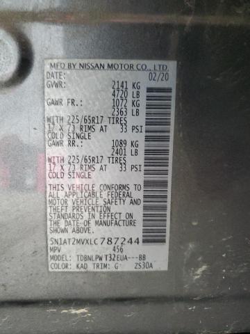 2020 NISSAN ROGUE S 5N1AT2MVXLC787244