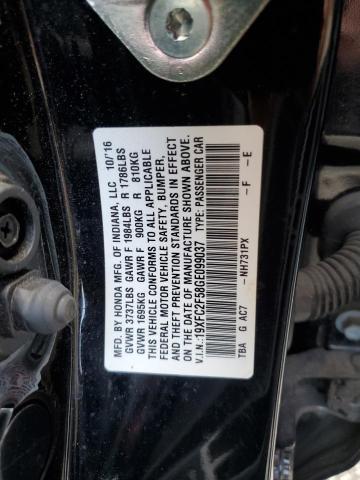 2016 HONDA CIVIC LX 19XFC2F58GE099037