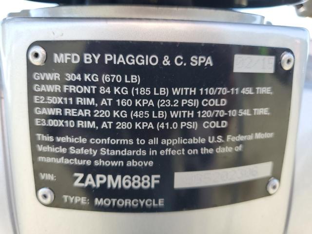 2016 VESPA LX 150IE ZAPM688F9G5202306