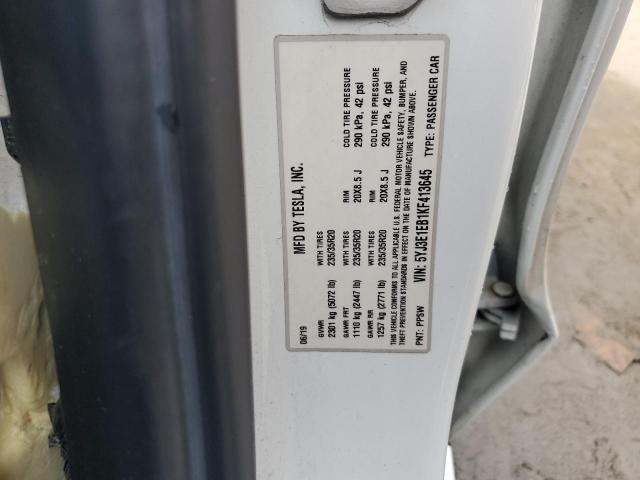 2019 TESLA MODEL 3 5YJ3E1EB1KF413645