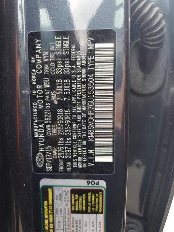 2016 HYUNDAI SANTA FE SE KM8SMDHF7GU153504