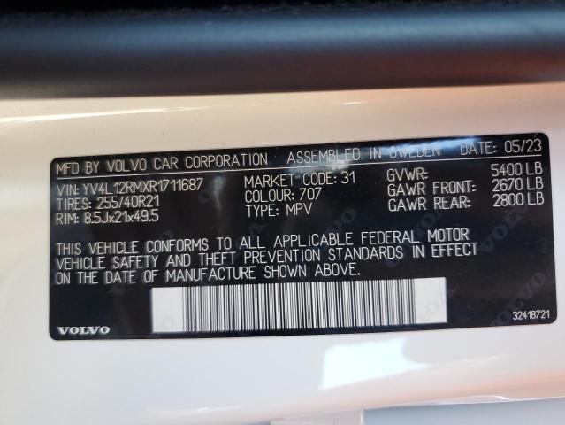 2024 VOLVO XC60 ULTIM YV4L12RMXR1711687