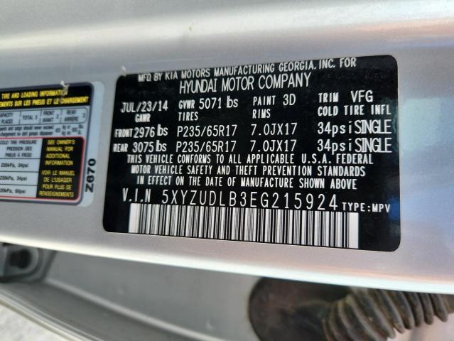 2014 HYUNDAI SANTA FE S - 5XYZUDLB3EG215924