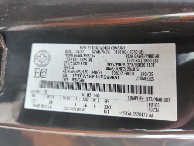 2017 FORD F150 SUPER 1FTFW1EF1HFB69951