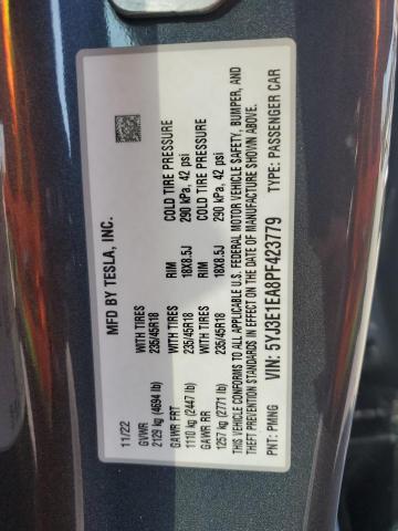 2023 TESLA MODEL 3 5YJ3E1EA8PF423779